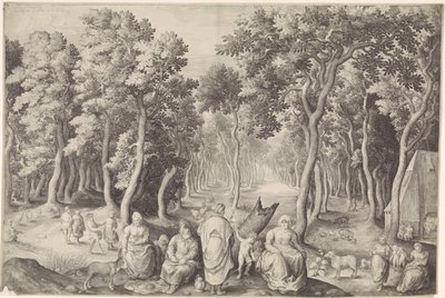 Peasant Family in a Forest by Nicolaes de Bruyn