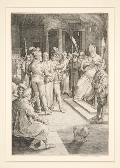 Christ before Caiaphas (Passion Series) by Nicolaes de Bruyn