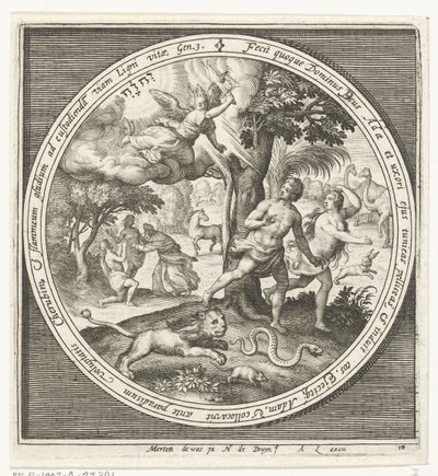 Expulsion from Paradise by Nicolaes de Bruyn