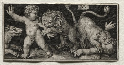 Lions Attacking Children, 1594 by Nicolaes de Bruyn
