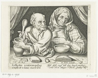 Man and Woman Eating Porridge by Nicolaes de Bruyn