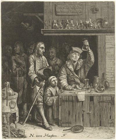 Piss Prophet and Peasant Family by Nicolaes van Haeften