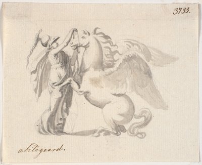 Athena Taming Pegasus by Nicolai Abildgaard