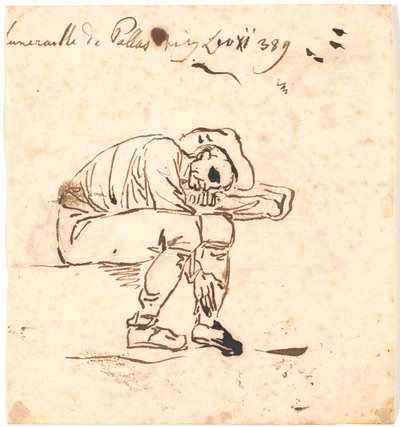 Peasant Sitting and Sleeping by Nicolai Abildgaard