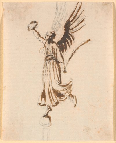 A Winged Victory with Laurel Wreath by Nicolai Abildgaard