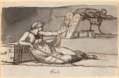 Reclining Female Figure Symbolizing the Jewish Religion by Nicolai Abildgaard