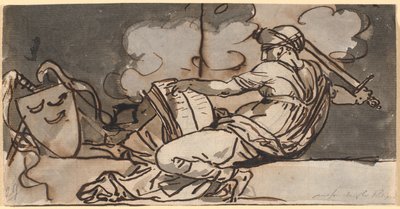Reclining Female Figure Symbolizing the Mohammedan Religion by Nicolai Abildgaard