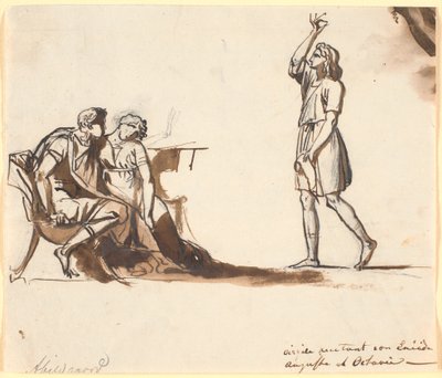 Three Figures in Antique Clothing by Nicolai Abildgaard