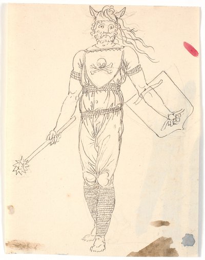 Sketch for a Warrior Costume by Nicolai Abildgaard
