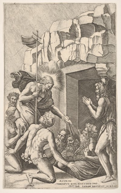 Christ in Limbo, after Raphael, 1541 by Nicolas Beatrizet