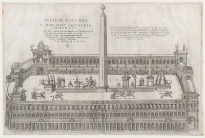 Speculum Romanae Magnificentiae: Circus Flaminius, 1553 by Nicolas Beatrizet