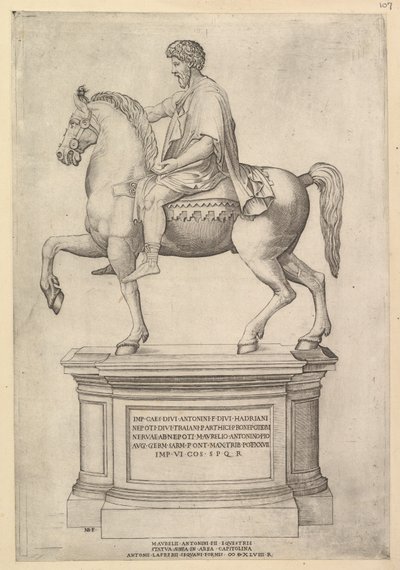 Speculum Romanae Magnificentiae: Marcus Aurelius by Nicolas Beatrizet