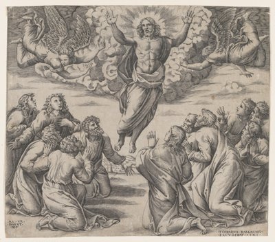 The Transfiguration, after Raphael, 1541 by Nicolas Beatrizet
