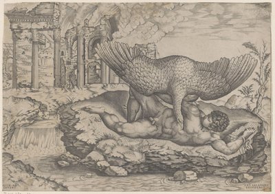 Tityus and the Vulture by Nicolas Beatrizet
