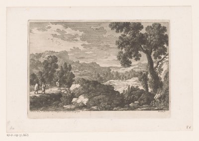 Hilly Landscape with Figures by Nicolas Perelle