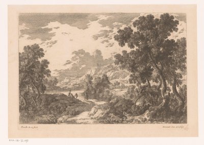 River Landscape with Four Figures by Nicolas Perelle