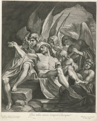 Entombment of Christ by Angels by Nicolas Pitau (I)