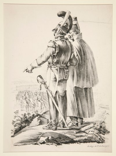 Two Cuirassiers on Foot by Nicolas Toussaint Charlet