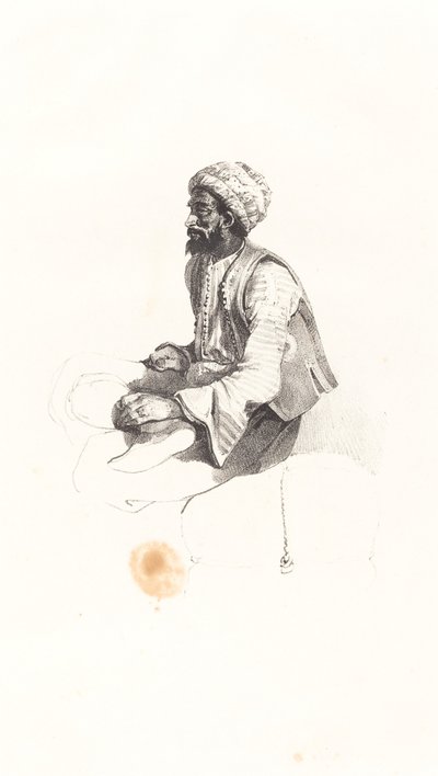 Seated Turk by Nicolas Toussaint Charlet