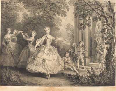 Mlle. Salle by Nicolas de Larmessin IV after Nicolas Lancret