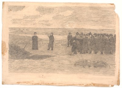 Burial in a West Jutland Churchyard by Niels Jakob Jakobsen Bjerre