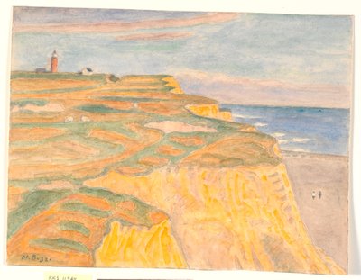 The Slopes and the Lighthouse at Bovbjerg by Niels Jakob Jakobsen Bjerre