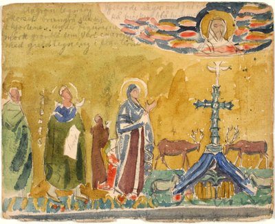 Copy after Early Christian Mosaic, with Notes by Niels Larsen Stevns