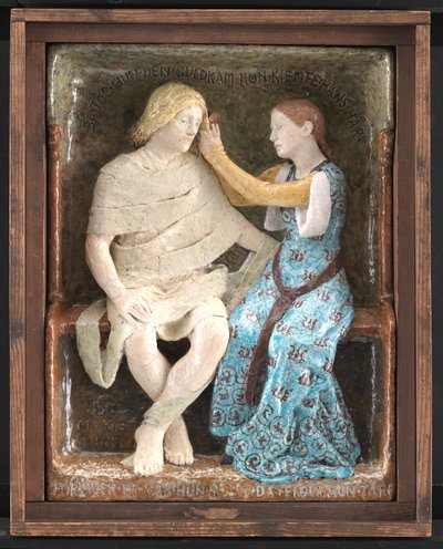 Aage and Else, Seated Couple by Niels Skovgaard