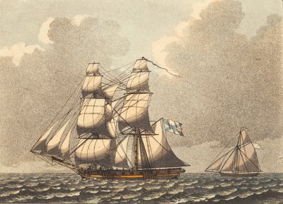 A Russian War Brig with Side Wind by Niels Truslew