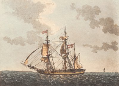 A Bark Ship Seeking Harbor by Niels Truslew