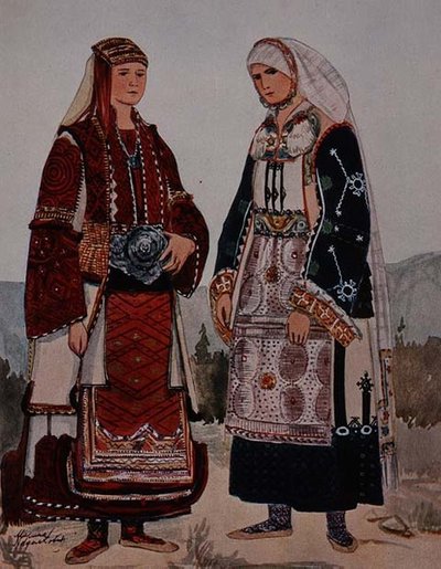 Macedonian Costume Sketch by Nikola Arsenovic
