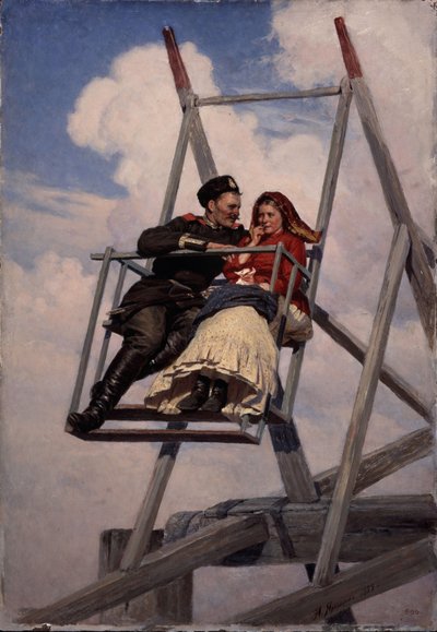 On the Swing by Nikolai Aleksandrovich Yaroshenko