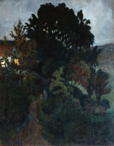 Autumn Twilight in the Garden by Nikolai Astrup