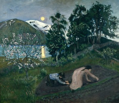 Spring Night in the Garden by Nikolai Astrup