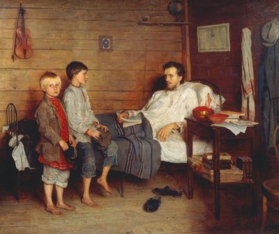 With the Sick Teacher by Nikolai P. Bogdanow Bjelski