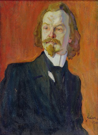 Portrait of Konstantin Balmont by Nikolai Pavlovich Ulyanov