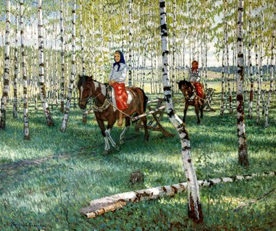 To the Work, 1921 by Nikolai Petrovich Bogdanov Belsky