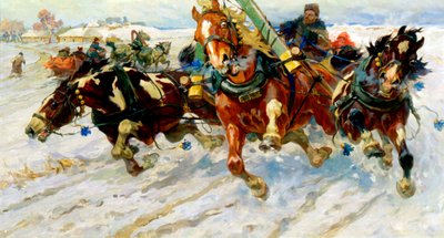 Troika, 1917 by Nikolai Samokish