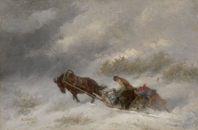 Bear Hunters in the Blizzard by Nikolai Yegorovich Sverchkov