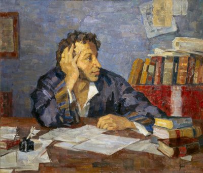 Portrait of the Poet Alexander Pushkin by Nikolaj Pawlowitsch Uljanow
