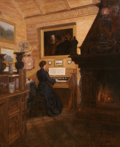 Woman by the Cembalo by Nils Dahl Alstrup