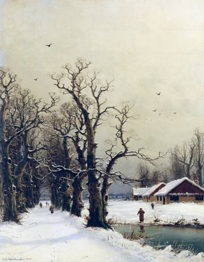 Winter Scene by Nils Hans Christiansen