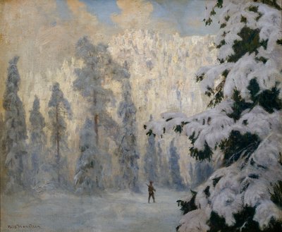 Hunter Skiing by Nils Hansteen