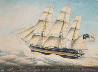 The Ship Macon, 1828-35 by Nivelet