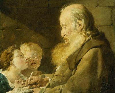 A Schoolmaster with His Pupils, 1801 by Noel Halle