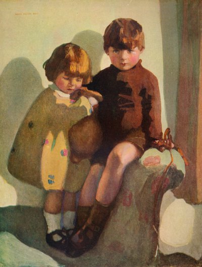 Ian and Rosemary, c1923 by Norah Neilson Gray