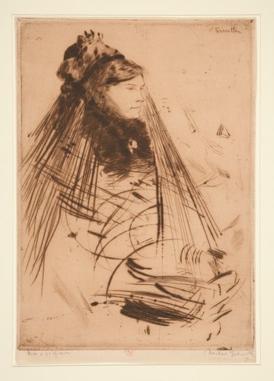 Lady in Mourning by Norbert Goeneutte