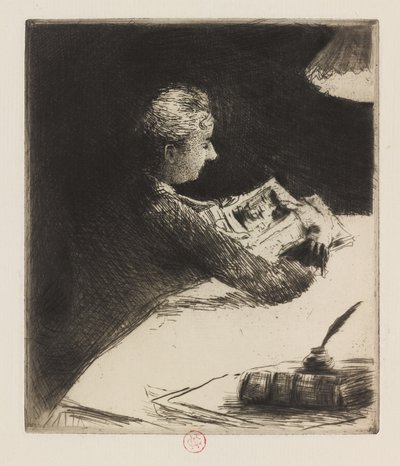 Reading at Night by Norbert Goeneutte