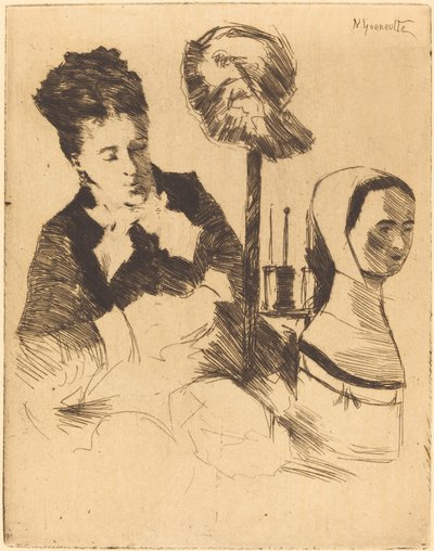 The Milliner by Norbert Goeneutte