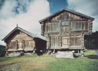 Peasant houses, built c.1712 by Norwegian School